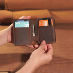 Personalized Hand-Stitched Leather Bifold Wallet