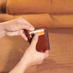 Mini Vertical Leather Card Wallet