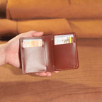 Personalized Hand-Stitched Leather Bifold Wallet