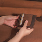 High-Capacity Leather Bifold Wallet with Tuck-Flap Card Pocket